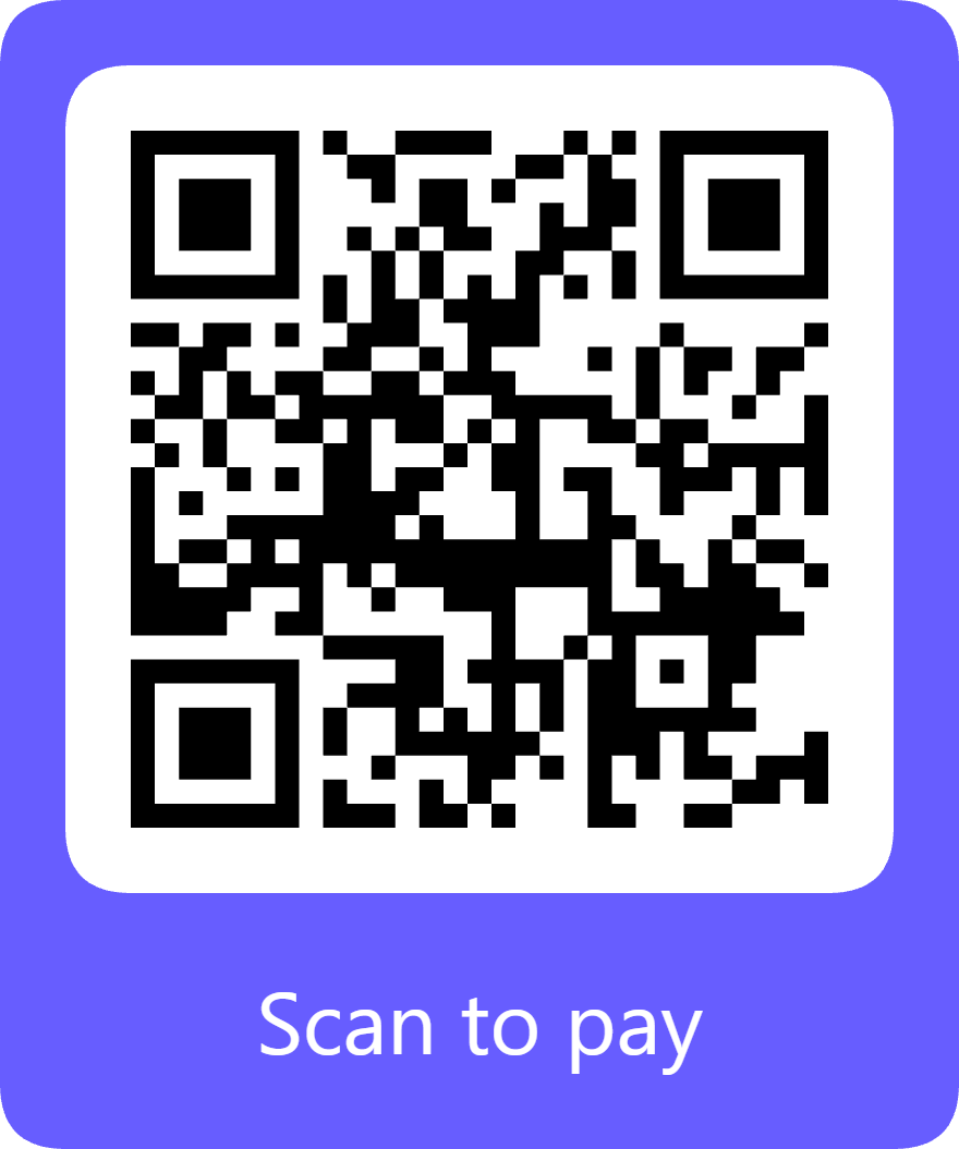 QR code to pay for Crease Reduction via Stripe
